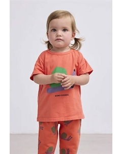 Хлопковая футболка для малышей "Веселая улитка", оранжевый Bobo choses