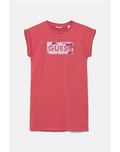 Детское хлопковое платье, розовый Guess