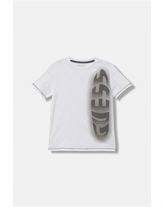Детская хлопковая футболка, белый Guess