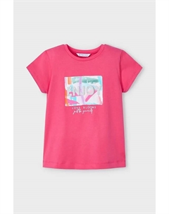 Детская хлопковая футболка, розовый Mayoral
