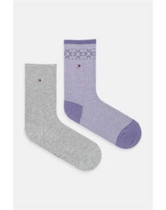 Носки 2 пары, фиолетовый Tommy hilfiger