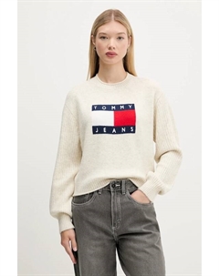 Свитер с добавлением шерсти, бежевый Tommy jeans