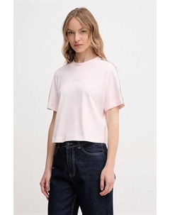 Хлопковая футболка Britney, розовый Guess