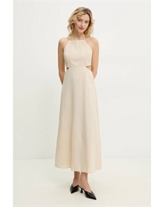 Платье с добавлением льна, бежевый Answear lab