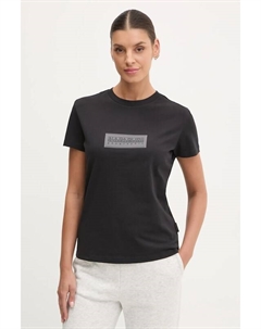 Футболка хлопковая S-Box, черный Napapijri