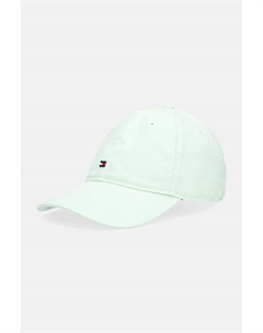 Хлопковая кепка с козырьком, зеленый Tommy hilfiger