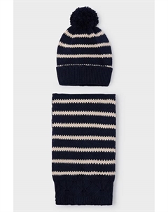 Детская шапка и шарф, темно-синий Mayoral