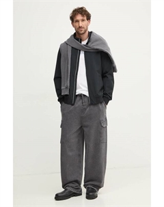 Хлопковые спортивные брюки, серый Guess