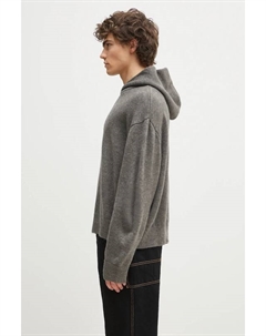 Свитер с добавлением мохера Mohair Blend Knit Hoody, серый Mki miyuki zoku