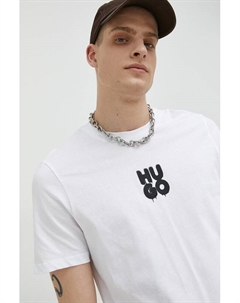 Хлопковая футболка, белый Hugo