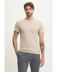 Хлопковая футболка, бежевый Guess