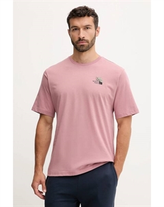 Хлопковая футболка Flower Dome, розовый The north face