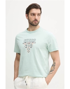 Хлопковая футболка, зеленый Guess