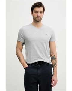 Хлопковая футболка, серый Gant