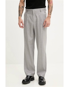 Брюки с добавлением льна, серый Hugo