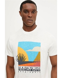 Хлопковая футболка S-Arbia, белый Napapijri