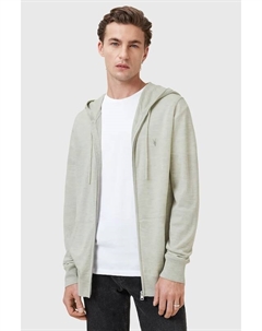 Шерстяная худи с молнией Mode Merino Zip Hood, зеленый Allsaints