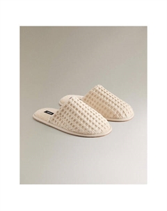 Тапочки из вафельной вязки Zara home