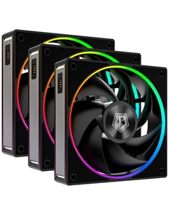 Вентилятор для корпуса MF-1230-ARGB-K TRIO 120mm, 500-2300rpm, 80.5CFM, 32.1dBa (3-pack) Id-cooling
