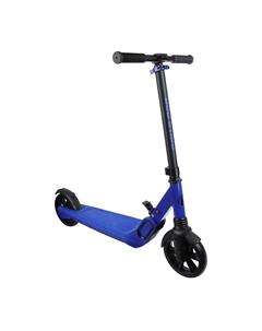 Самокат двухколесный складной черно-синий 180мм Rollo pro