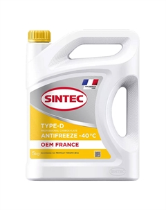 Антифриз  Желтый 5 л. Sintec