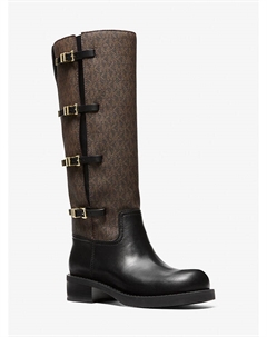 Ботинки Darrington из кожи с фирменным логотипом, Brown/Blk Michael kors