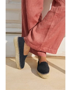 Замшевые эспадрильи Hamptons Double Sole Espadrilles Manebi, черный