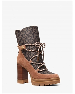 Сапоги Culver на платформе из комбинированных материалов, коричневый Michael kors
