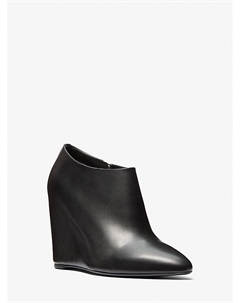 Кожаные ботильоны Kasia на танкетке, черный Michael kors