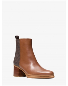 Кожаные сапоги Lex с фирменным логотипом, Brown/Luggage Michael kors