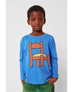Детская хлопковая кофта с длинным рукавом Chair, синий Bobo choses