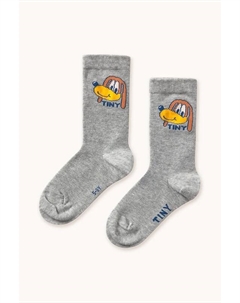 Детские носки DOG MEDIUM SOCKS, серый Tinycottons