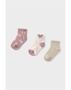 Детские носки 3 пары, розовый Mayoral