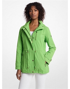 Тканый анорак с капюшоном, зеленый Michael kors