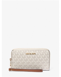 Клатч на запястье Jet Set с фирменным логотипом для смартфона, белый Michael kors