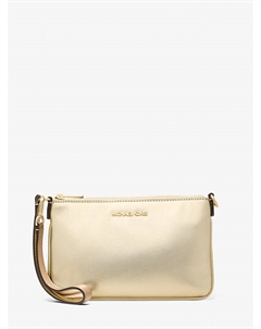 Маленький металлический клатч-кошелек Jet Set на запястье, золотой Michael kors