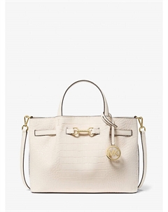 Средняя сумка Carson с тиснением под крокодила, бежевый Michael kors