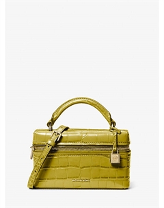 Мини-сумка Jana через плечо из кожи с тиснением под крокодила, зеленый Michael kors