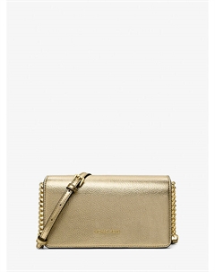 Средняя дорожная металлическая сумка Jet Set через плечо, золотой Michael kors