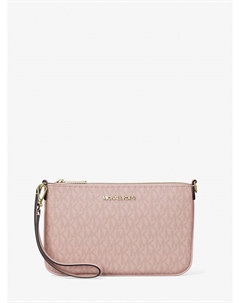 Маленький клатч Jet Set с фирменным логотипом, трансформируемый, розовый Michael kors