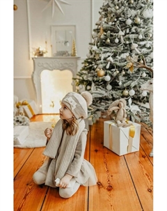 Детский шарф с добавлением шерсти CIPRIAN, бежевый Jamiks