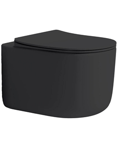 Унитаз Flow 969-SET-B подвесной цвет Черный матовый с сиденьем Микролифт Boheme