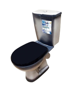 Унитаз компакт Уют 4630055558766 Черный декор с бачком и сиденьем Rosa