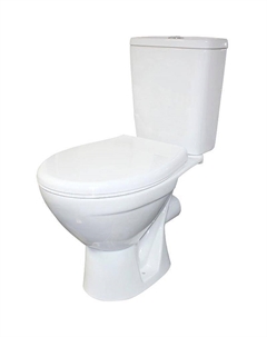 Унитаз компакт Соло Люкс 4640021062142 Белый с бачком и сиденьем Микролифт Rosa