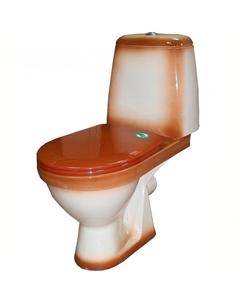 Унитаз компакт Премьер 4620008191164 Коричневый декор с бачком и сиденьем Rosa