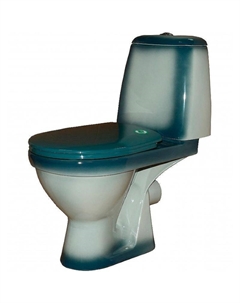 Унитаз компакт Премьер 4620008191157 Зеленый декор с бачком и сиденьем Rosa