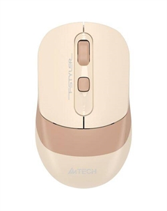 Мышь беспроводная Fstyler FG10CS Air, радио, оптическая, USB, USB-C, 2000dpi, бежевый и коричневый A4tech