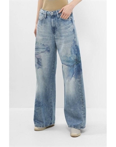 Джинсы широкие с принтом Guess