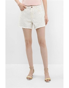 Шорты джинсовые с необработанным краем и стразами Guess