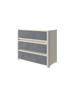 Комод Wood Soft (ЛДСП+ткань Слоновая кость (береза)/Sohu Сталь) 90x40 Орматек